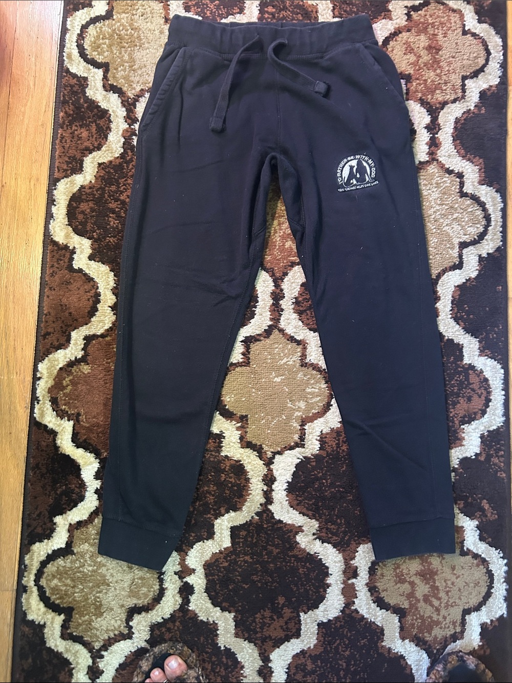 Black “I’d Rather Be With My Dog. This purchase saves lives.”  Joggers